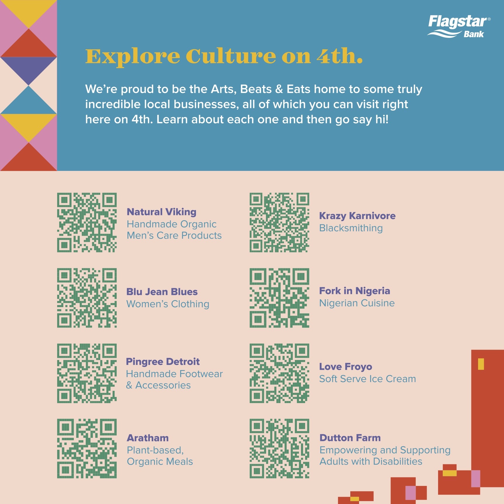 A colorful geometric illustration. A colorful geometric illustration.